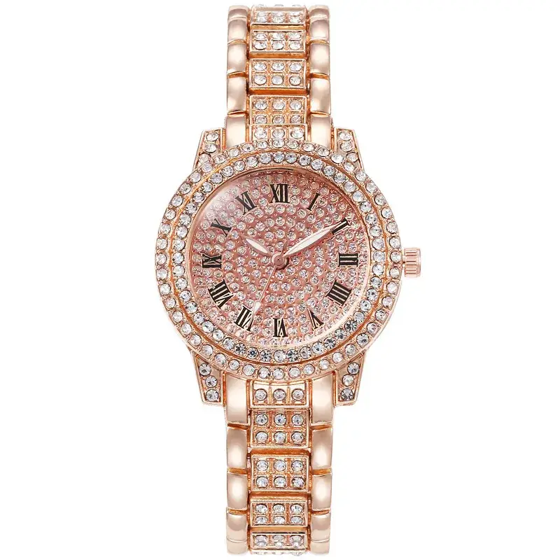 Gold Rhinestone Women's Wristwatch Set - Image 4