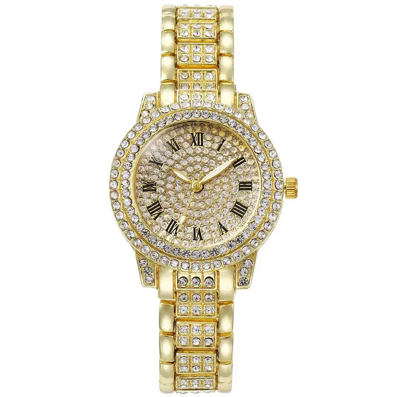 Gold Rhinestone Women's Wristwatch Set - Image 5