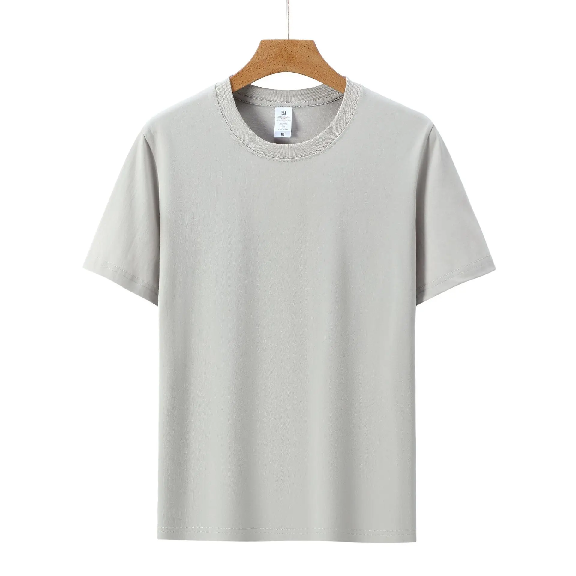 Men White Cotton T-Shirt Short Sleeve Round Neck - Image 26