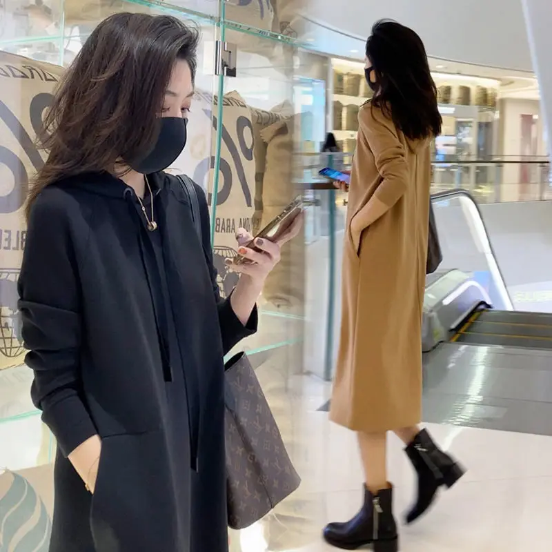 100kg Plus Size Long Sleeve Dress Autumn Winter Cross Border - Image 6