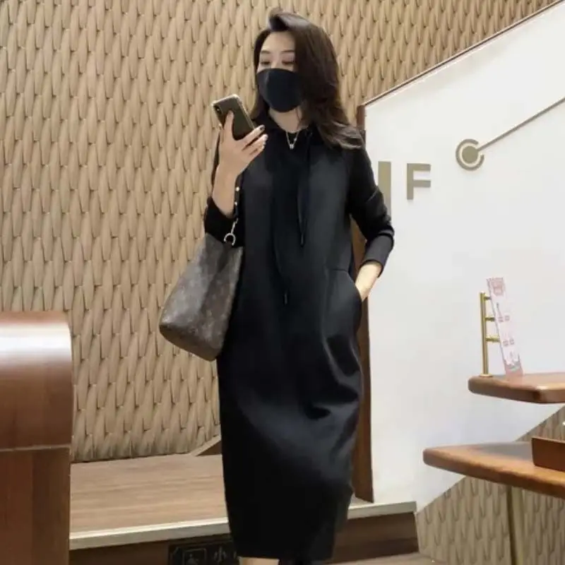 100kg Plus Size Long Sleeve Dress Autumn Winter Cross Border - Image 2