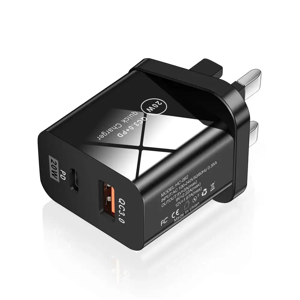20W PD Fast Charging Adapter 4A Type-C European American British - Image 4