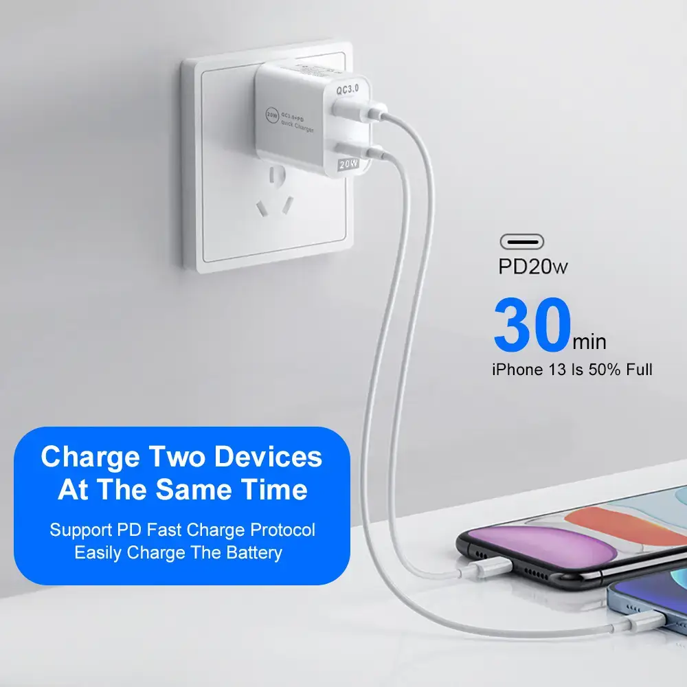 20W PD Fast Charging Adapter 4A Type-C European American British - Image 5