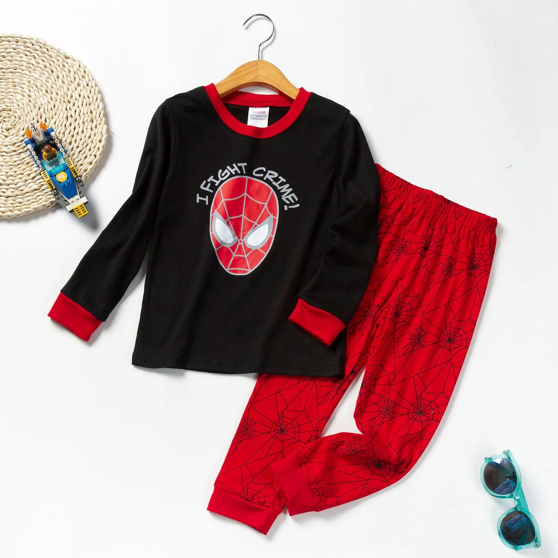 Spider-Man Cotton Pajamas for Boys Long Sleeve