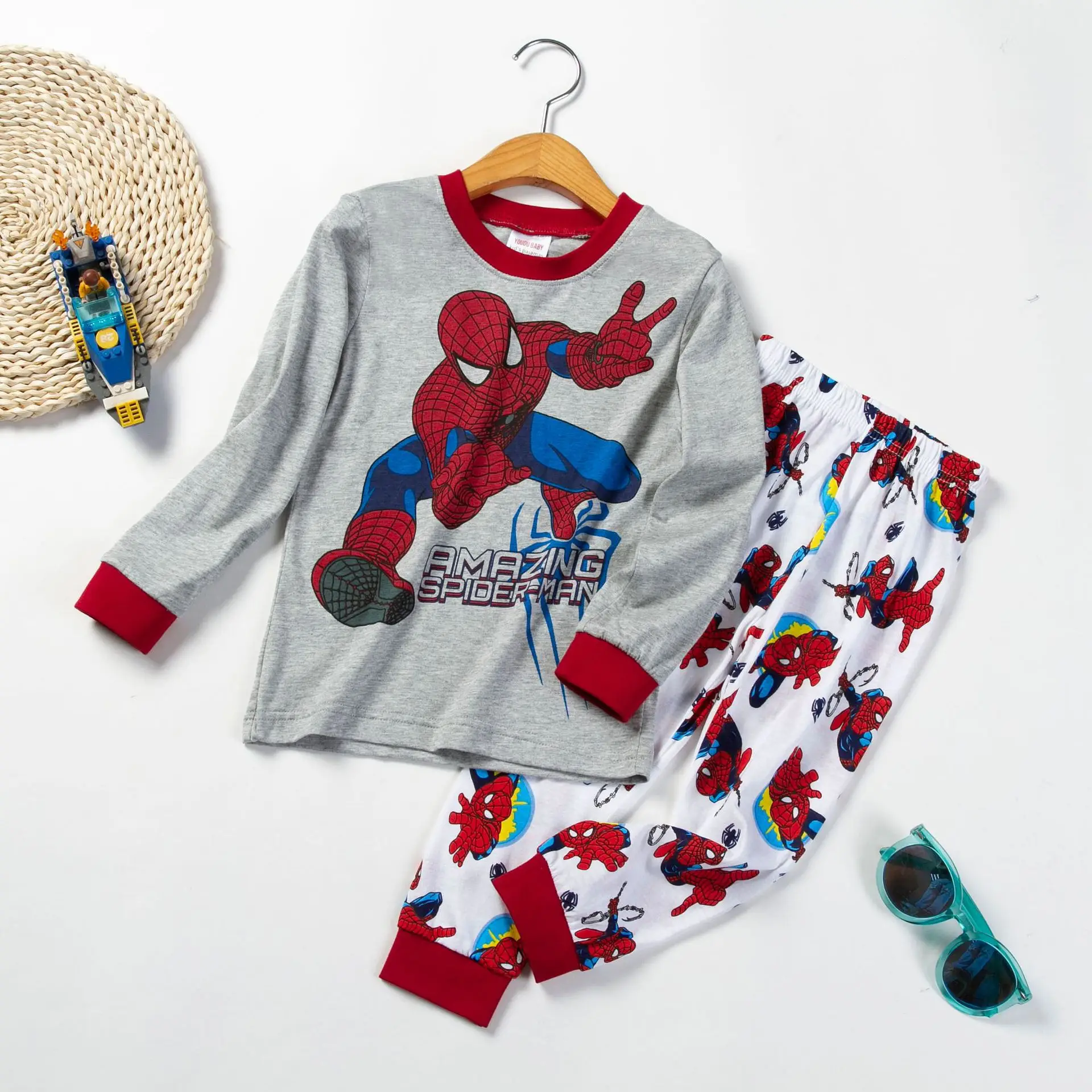 Spider-Man Cotton Pajamas for Boys Long Sleeve
