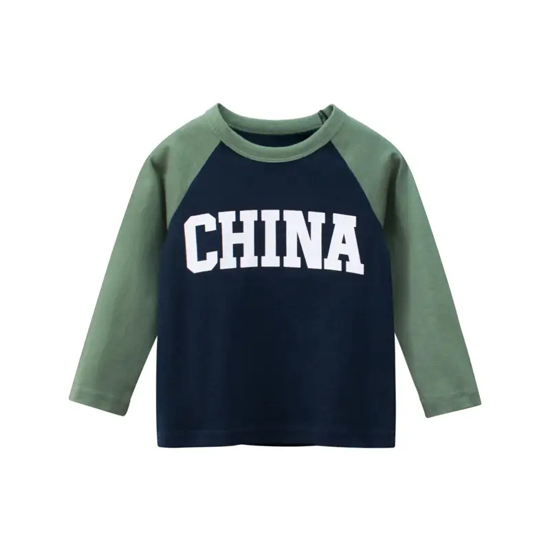 China Print Long Sleeve T-Shirt for Boys Grey - Image 4