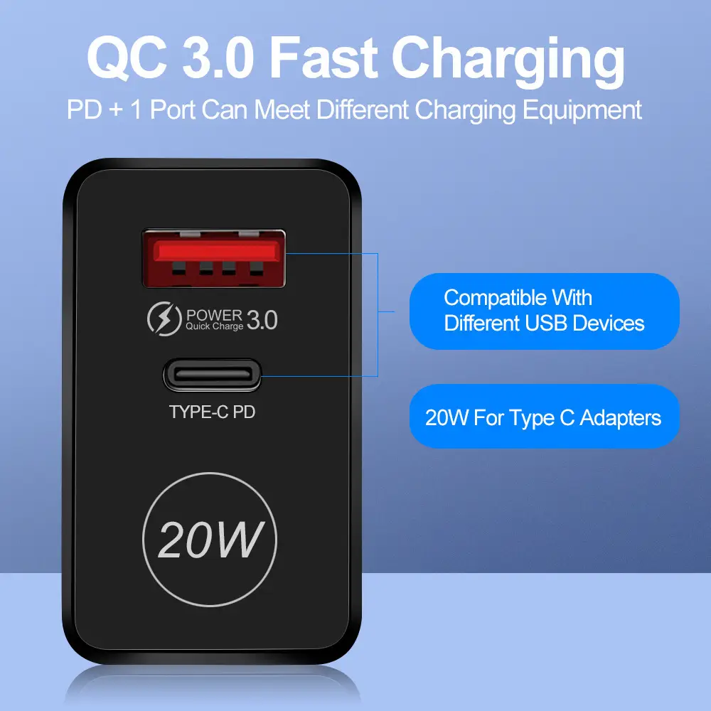 20W Fast Charge iPhone Mobile Charger QC3.0 - Image 5