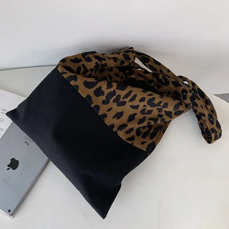 Leopard Print Canvas Shoulder Bag Women Large Capacity — feature 11