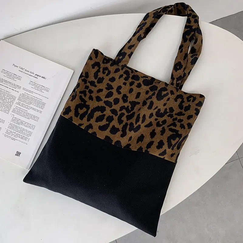 Leopard Print Canvas Shoulder Bag Women Large Capacity — feature 12