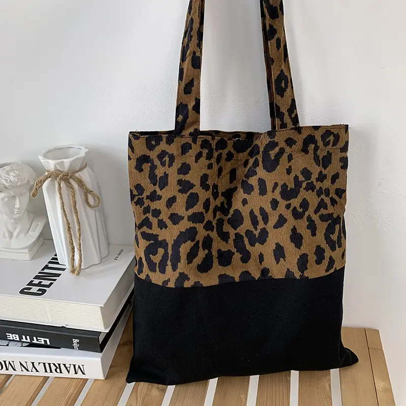 Leopard Print Canvas Shoulder Bag Women Large Capacity — feature 13