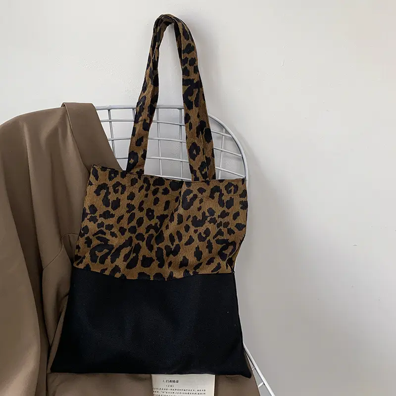 Leopard Print Canvas Shoulder Bag Women Large Capacity — feature 14
