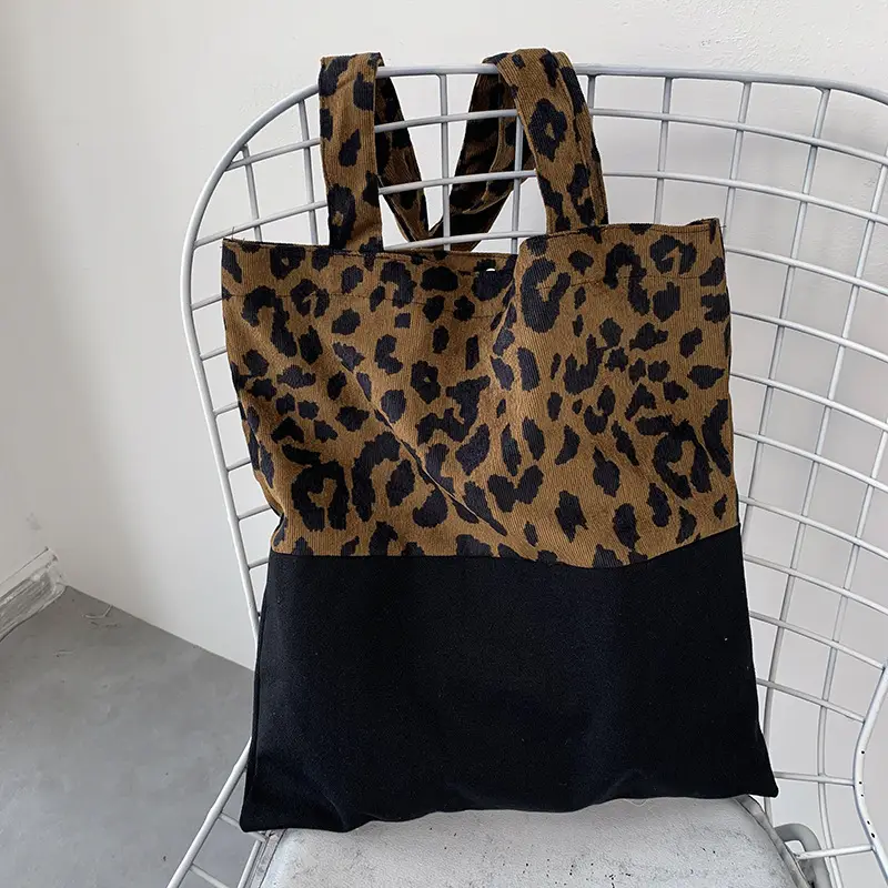 Leopard Print Canvas Shoulder Bag Women Large Capacity — feature 15