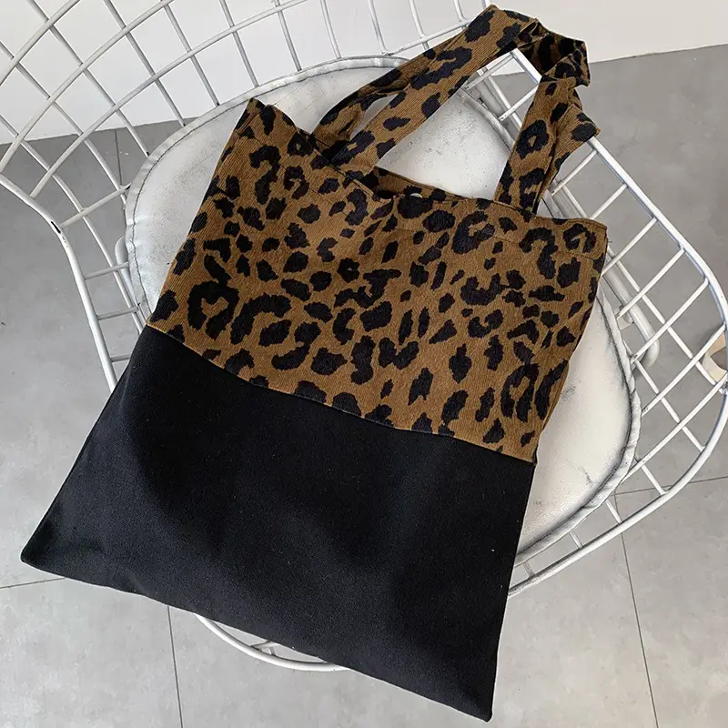 Leopard Print Canvas Shoulder Bag Women Large Capacity — feature 16