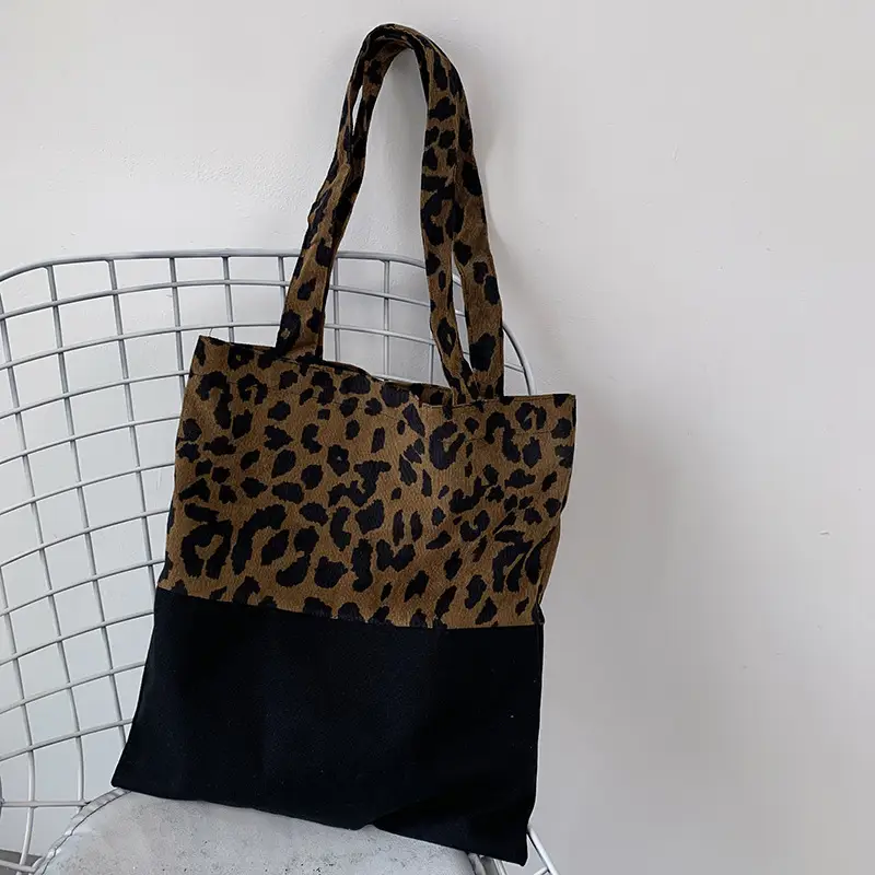 Leopard Print Canvas Shoulder Bag Women Large Capacity — feature 17