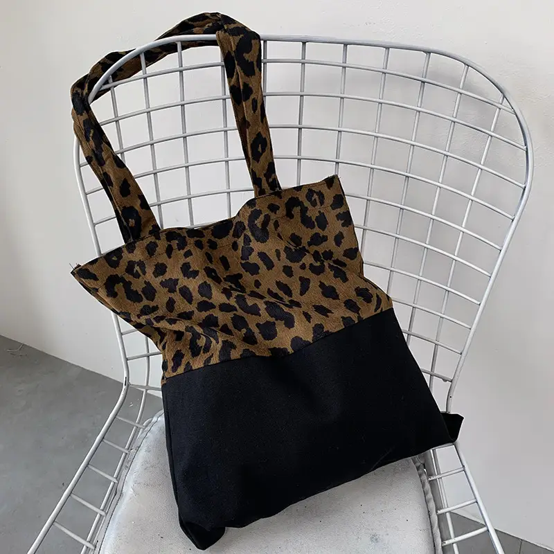 Leopard Print Canvas Shoulder Bag Women Large Capacity — feature 18