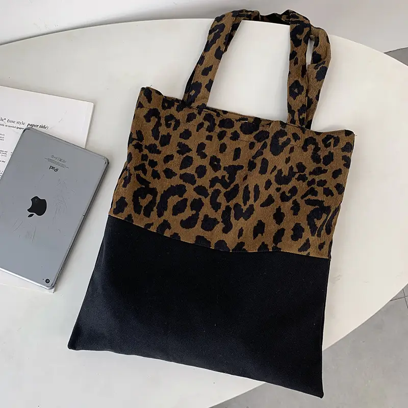 Leopard Print Canvas Shoulder Bag Women Large Capacity — feature 4