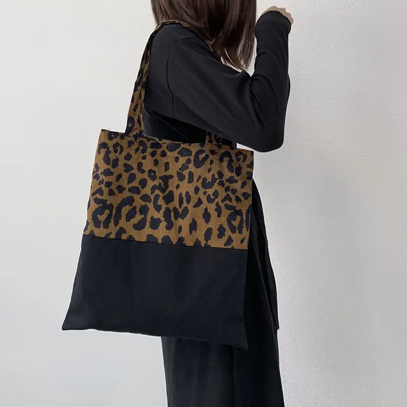 Leopard Print Canvas Shoulder Bag Women Large Capacity — feature 6