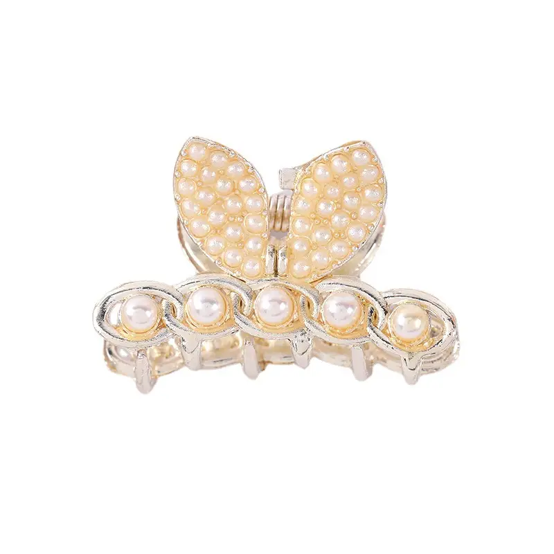 Diamond-inlaid Pearl Hair Grab Clip for Women - Image 38