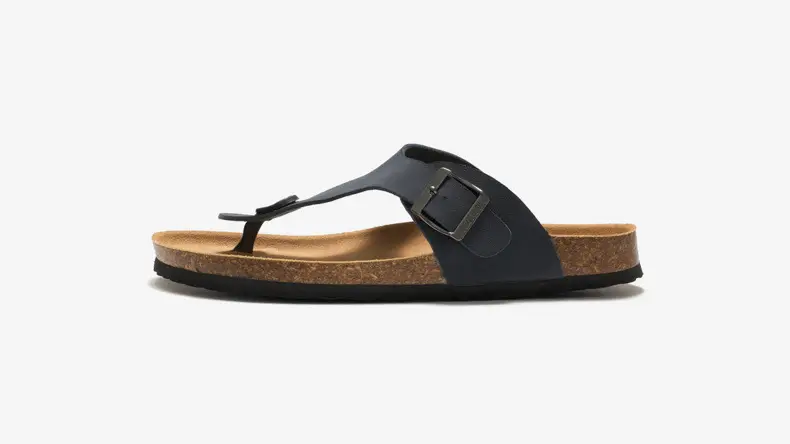 Men Cork Slipper Brown Buckle Strap — feature 20