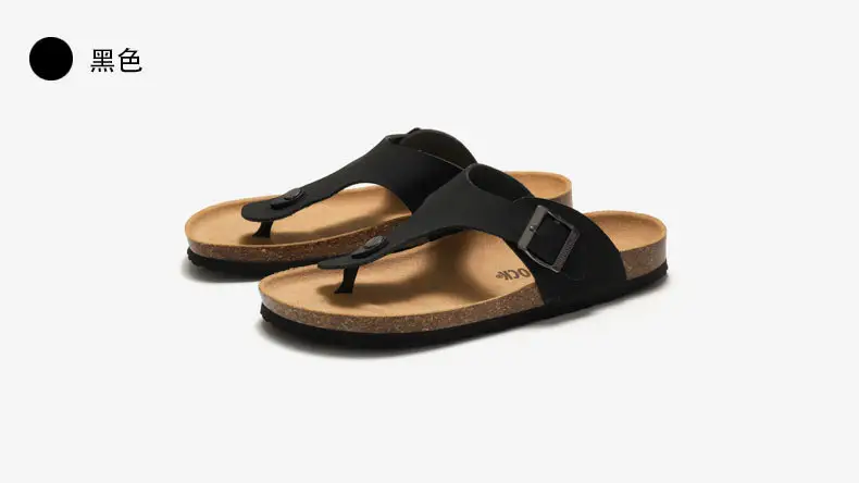 Men Cork Slipper Brown Buckle Strap — feature 9