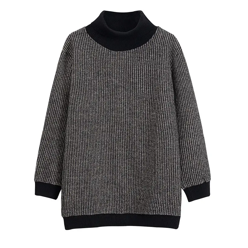 Women Velvet Turtleneck Sweatshirt Medium Large