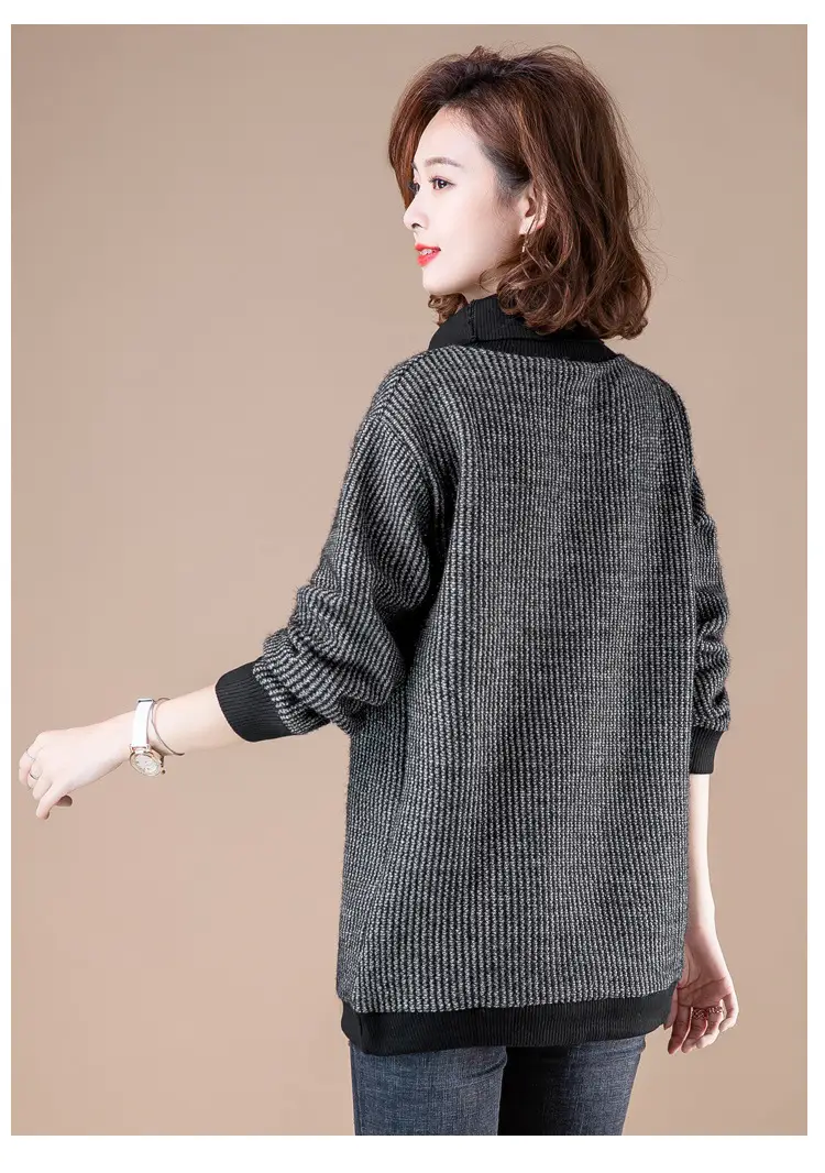 Women Velvet Turtleneck Sweatshirt Medium Large — feature 10