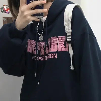 Women Velvet Hoodie White 2024 Autumn Winter Oversize - Image 6