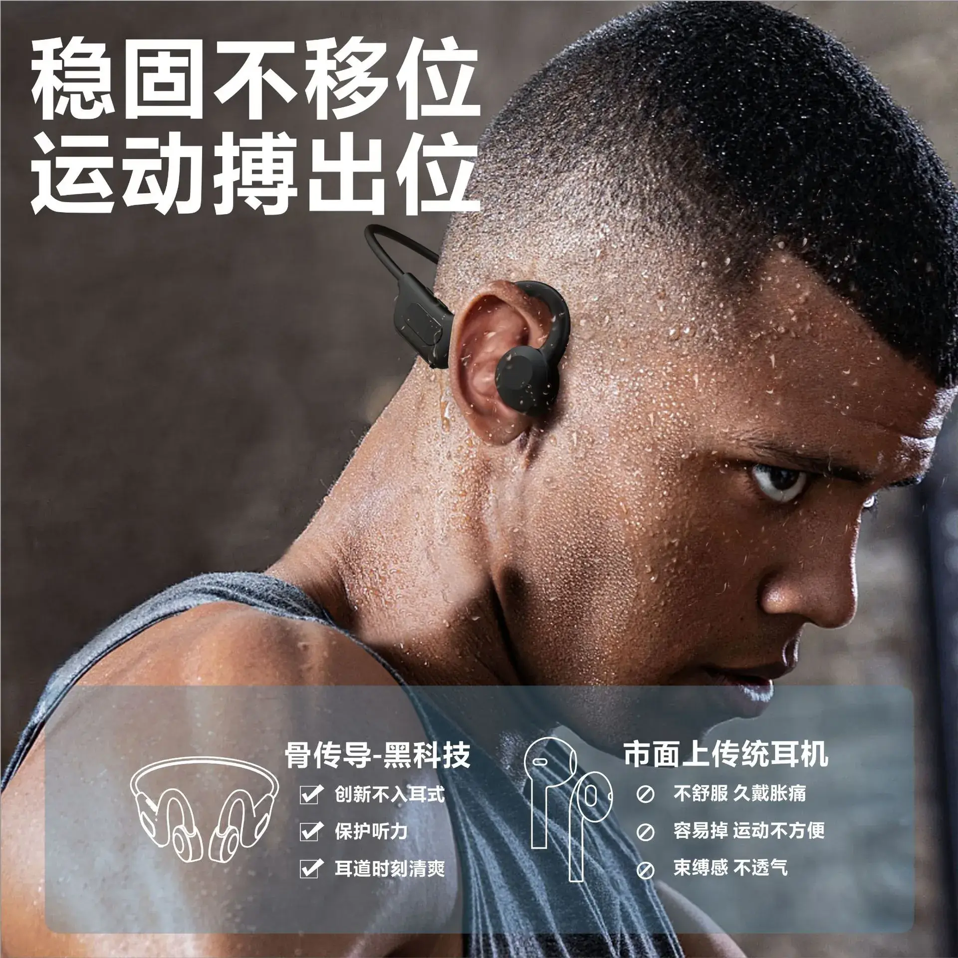 True Wireless Bluetooth Headset with Bone Conduction - Image 4