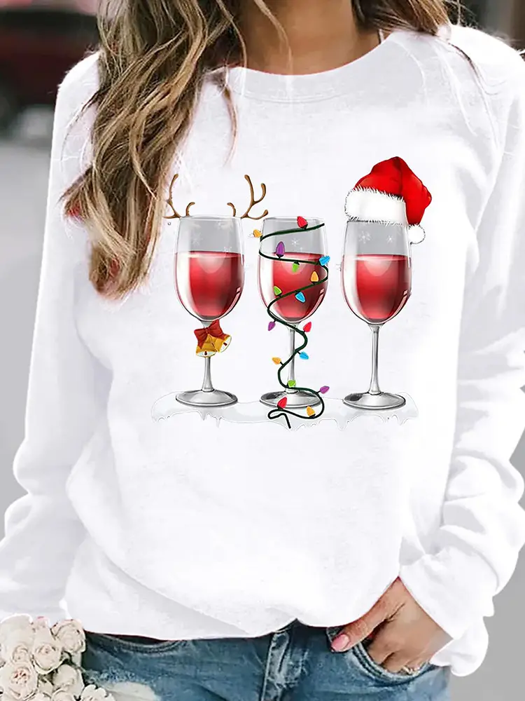 2022 Printed Crew Neck Pullover Women's Sweater Yellow Stone Coat - Image 5
