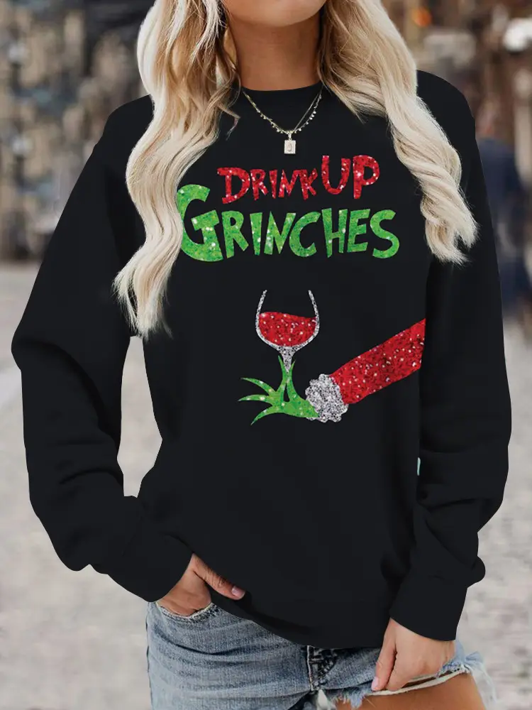 2022 Printed Crew Neck Pullover Women's Sweater Yellow Stone Coat - Image 10