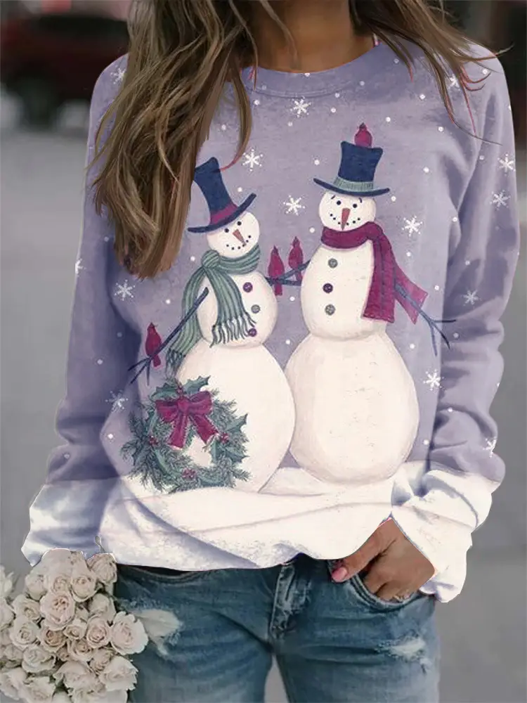 2022 Printed Crew Neck Pullover Women's Sweater Yellow Stone Coat - Image 15