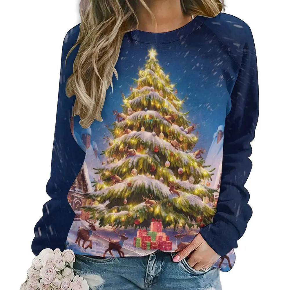 2022 Printed Crew Neck Pullover Women's Sweater Yellow Stone Coat - Image 20