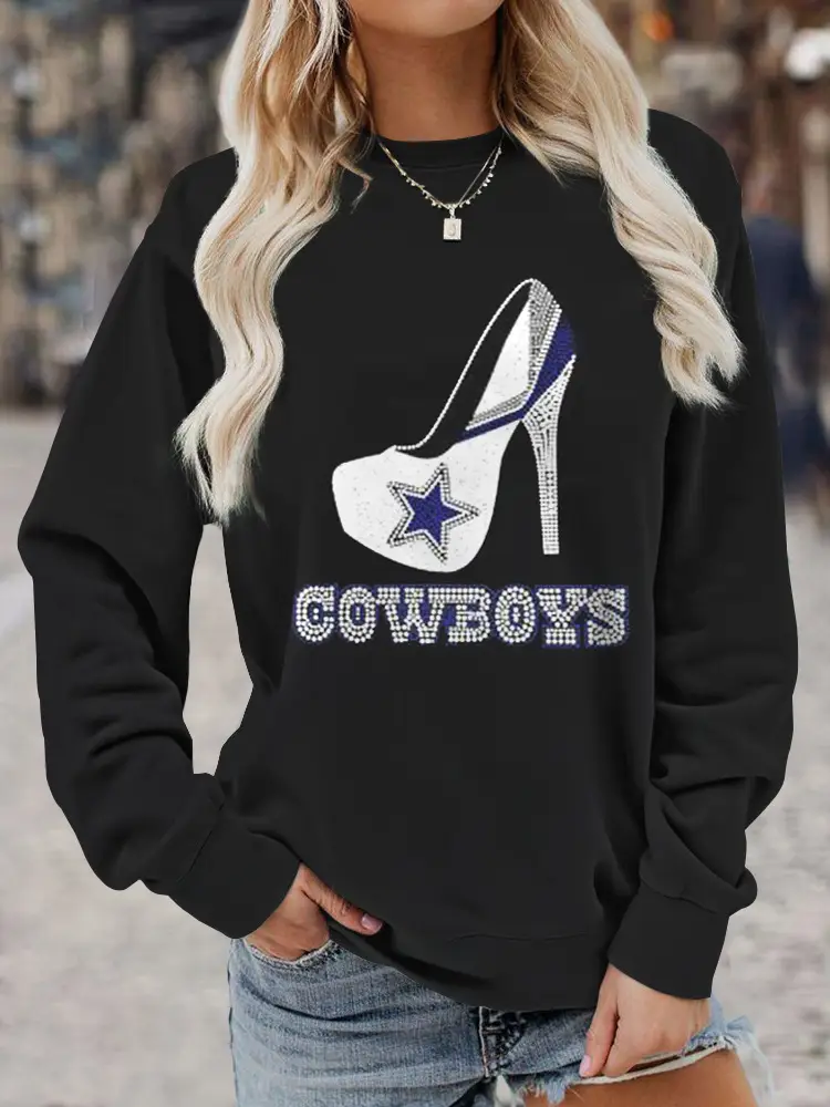 2022 Printed Crew Neck Pullover Women's Sweater Yellow Stone Coat - Image 6