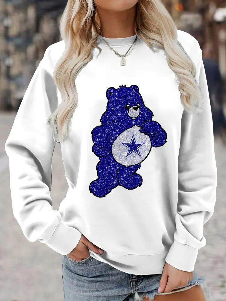 2022 Printed Crew Neck Pullover Women's Sweater Yellow Stone Coat - Image 7