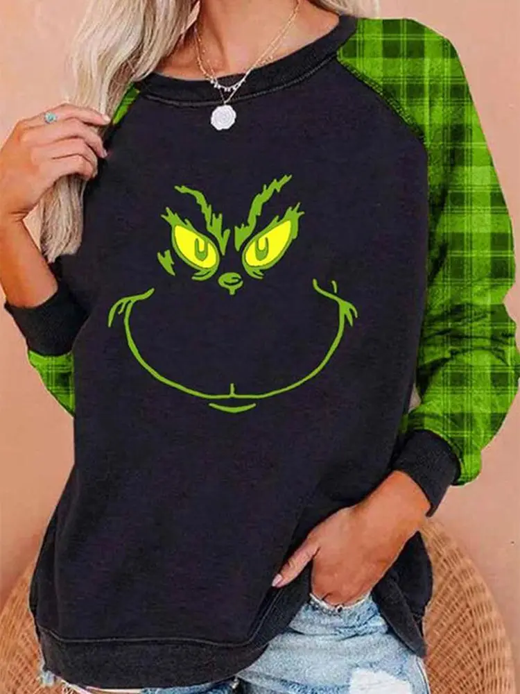 2022 Printed Crew Neck Pullover Women's Sweater Yellow Stone Coat - Image 9