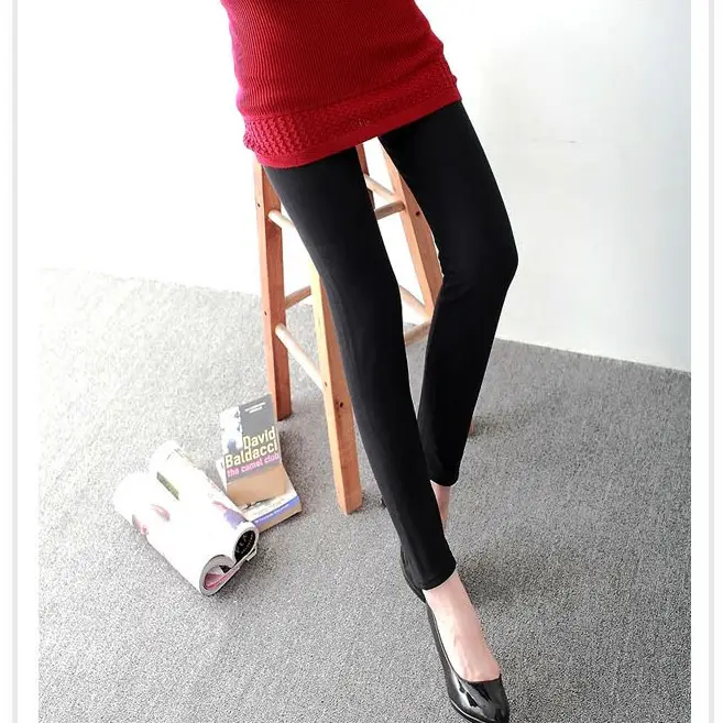 Women Velvet High Waist Leggings Winter Warm Thick Stretch - Image 22