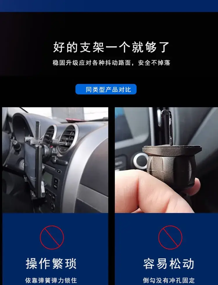 V-Shape Air Outlet Mobile Phone Bracket Base — feature 11