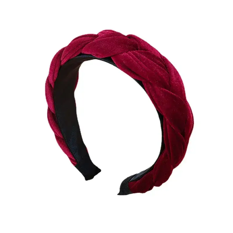 Velvet Headbands for Women Black Pink Gold Red