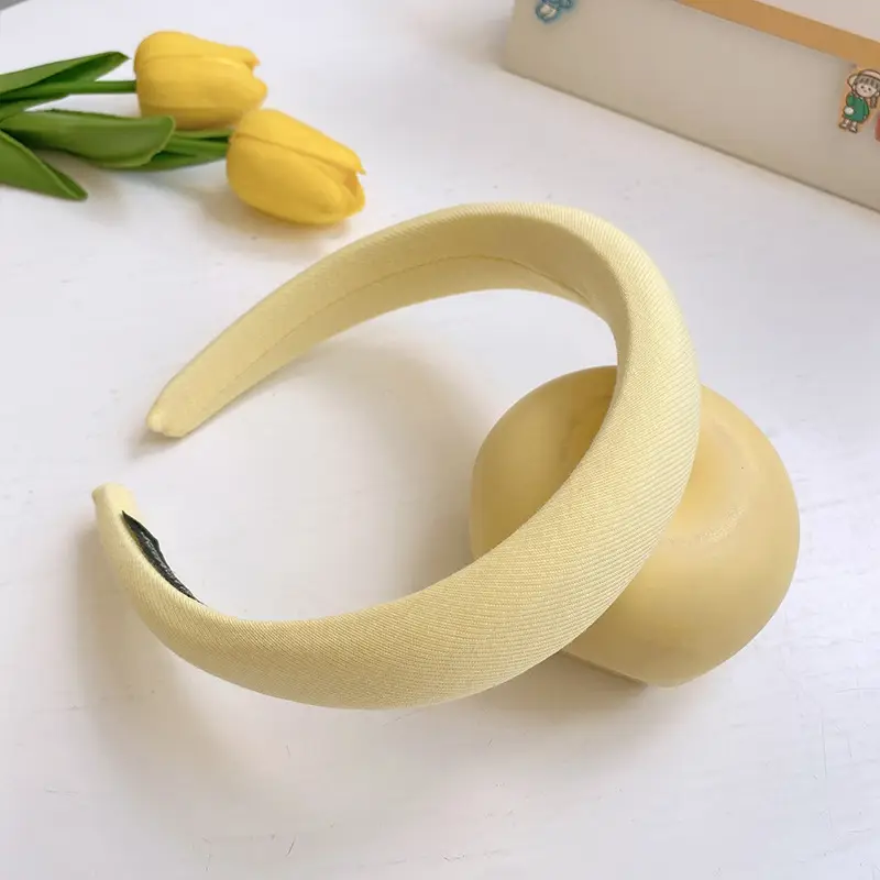 Gentle Cream Sponge Head Hoop for Women - Image 4