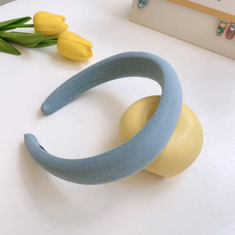 Gentle Cream Sponge Head Hoop for Women - Image 5
