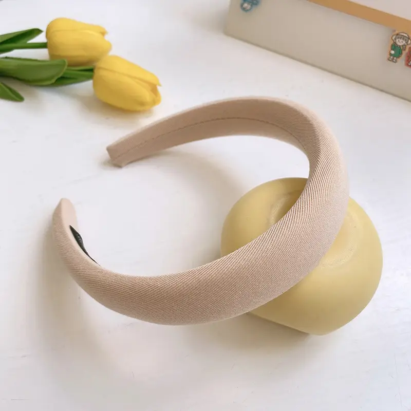 Gentle Cream Sponge Head Hoop for Women - Image 7