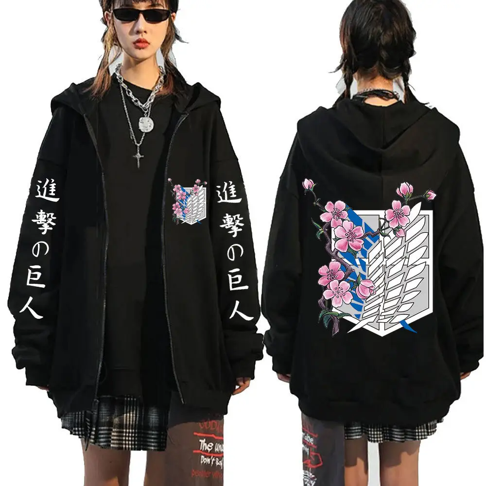 Men Black Attack Giant Attack Hoodie with Titan Logo - Image 7