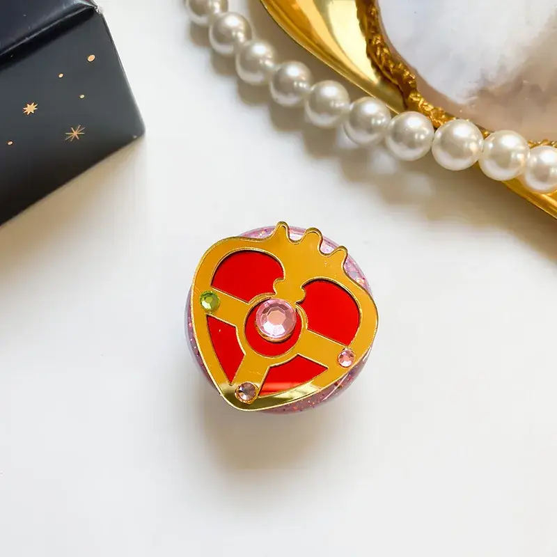 Red Cartoon Glitter Airbag Holder for Mobile Phone - Image 3