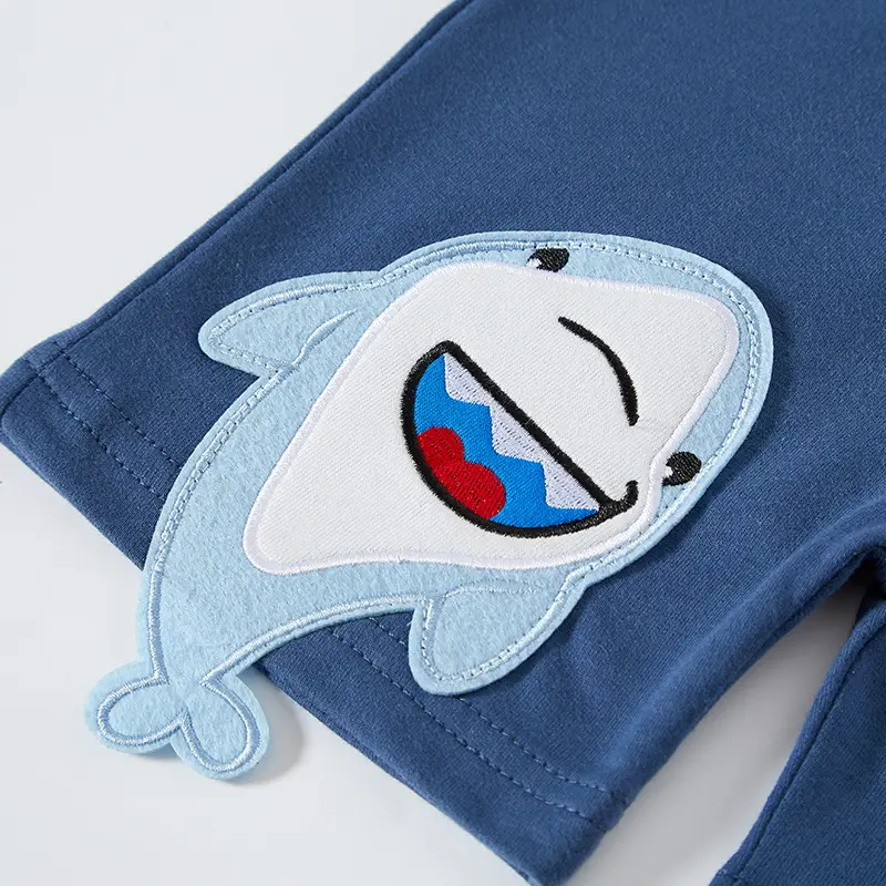 Summer Kids Shorts Boys Cartoon Dinosaur Blue Yellow - Image 5