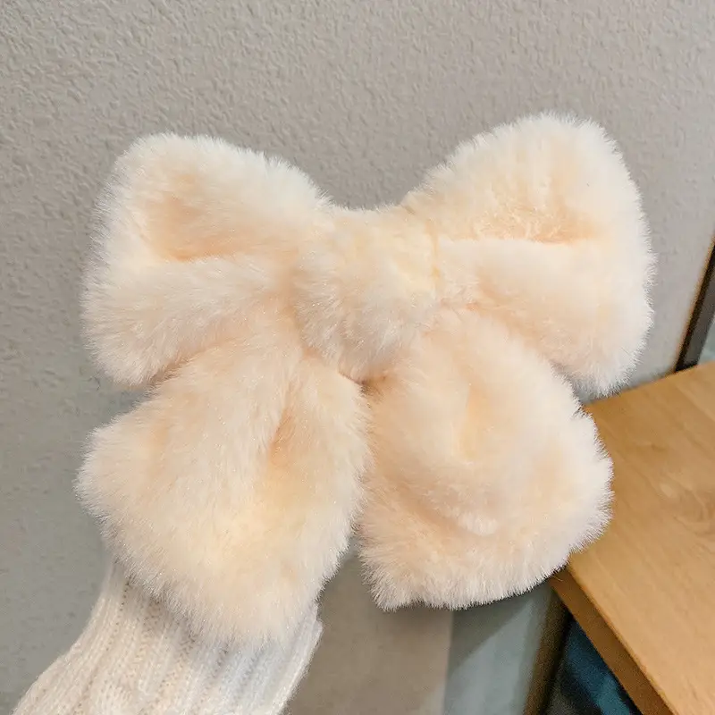 Women Velvet Bow Hairpin Winter Warm Clip - Image 18
