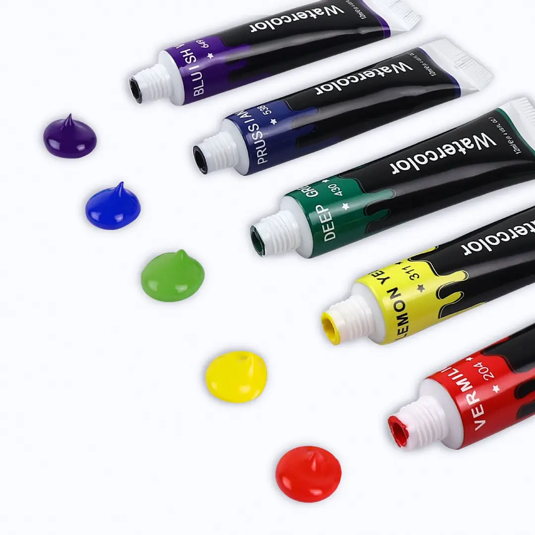 Watercolor paint 12 24 36 color 12ml watercolor beginner children's set Aluminum plastic tube factory wholesale