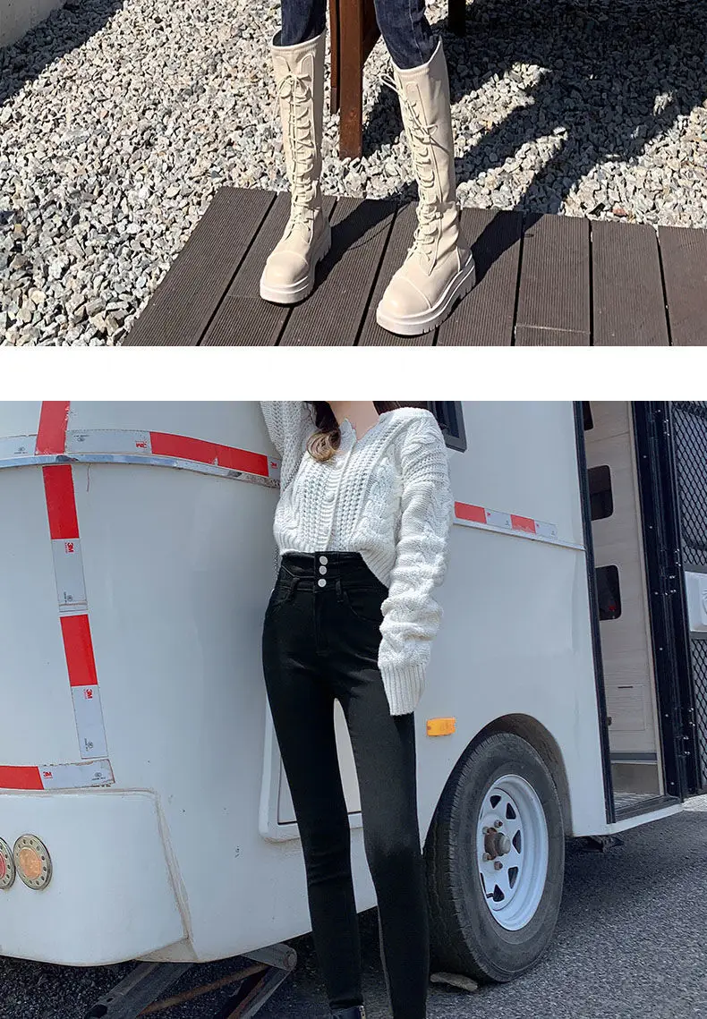 Women Slim Fit Skinny Jeans 2025 Winter Warm — feature 11