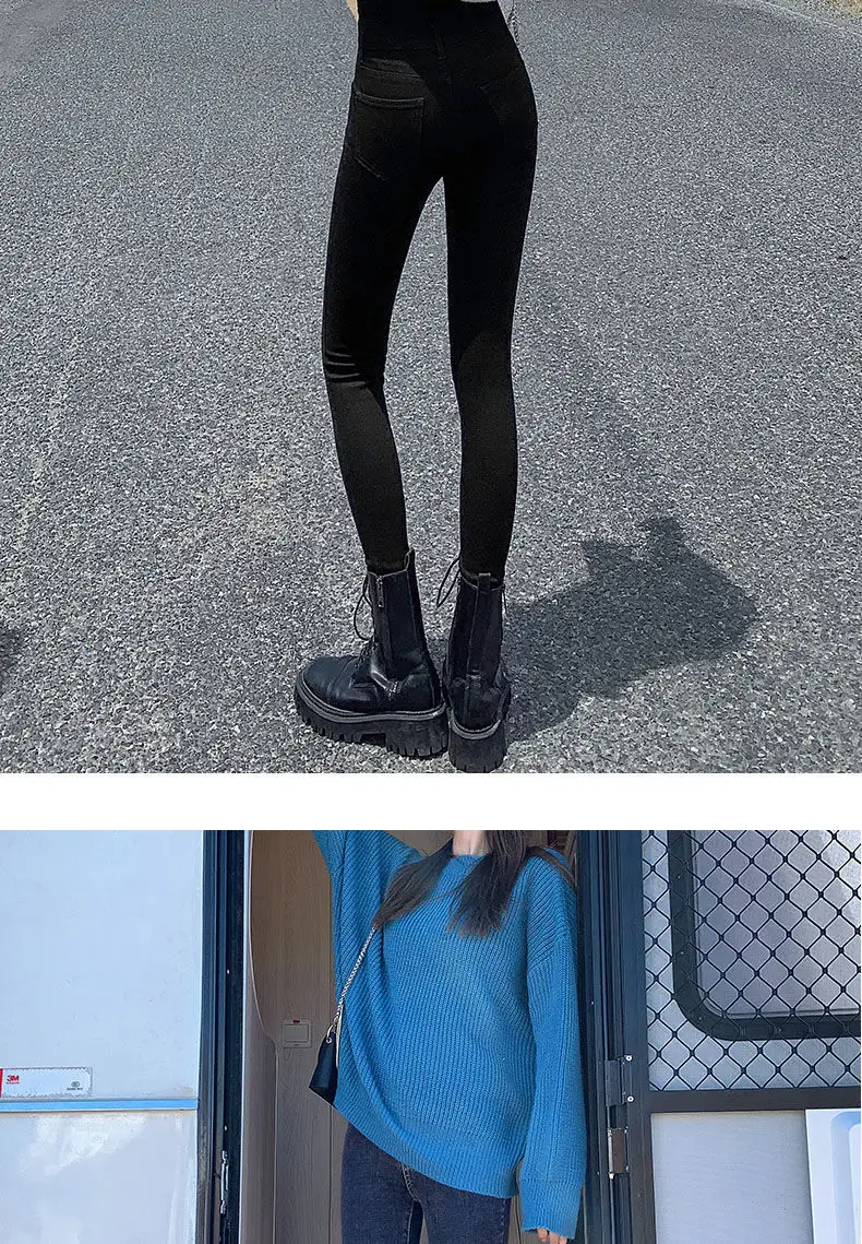 Women Slim Fit Skinny Jeans 2025 Winter Warm — feature 14