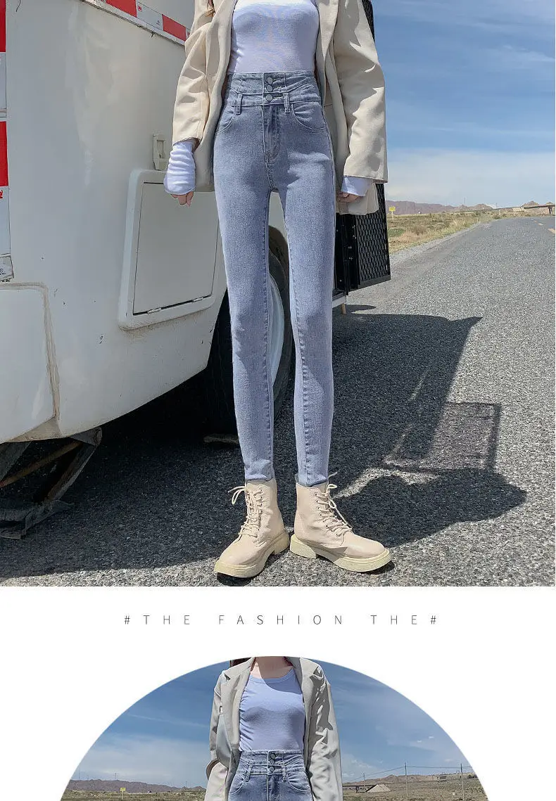Women Slim Fit Skinny Jeans 2025 Winter Warm — feature 18