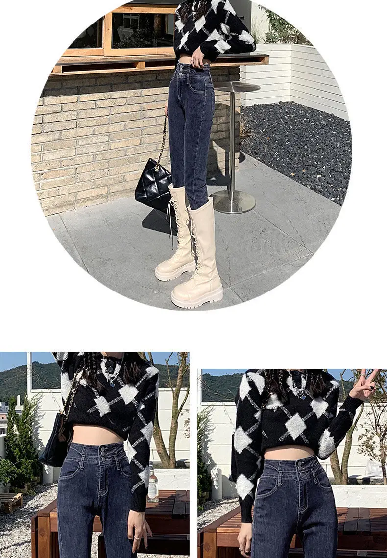 Women Slim Fit Skinny Jeans 2025 Winter Warm — feature 9